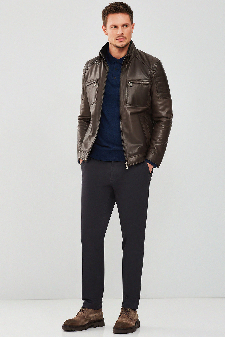 Rodri Men's Mink Leather Jacket
