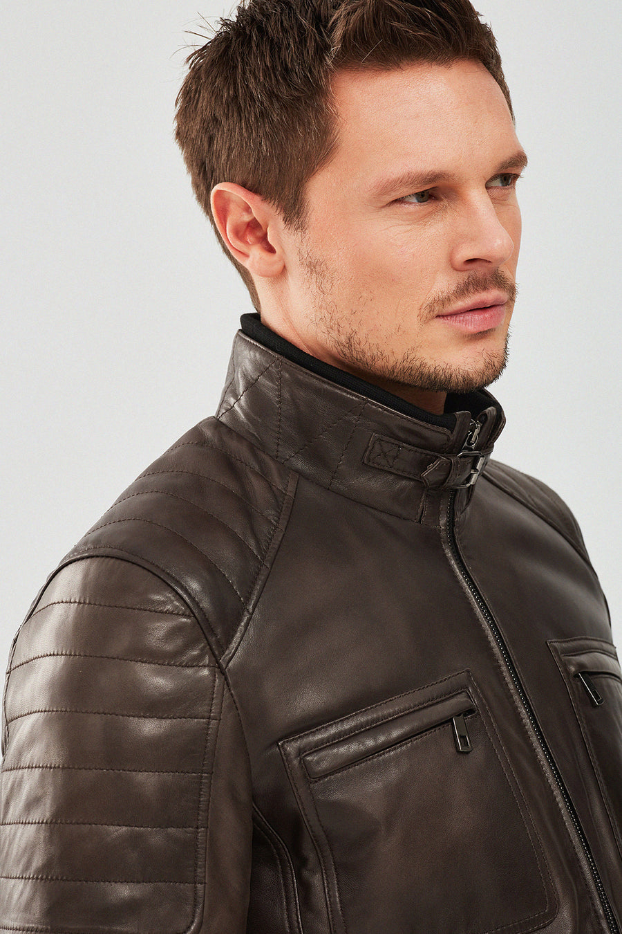 Rodri Men's Mink Leather Jacket