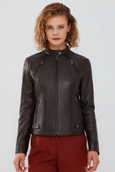 Kim Kadın Vizon Kısa Deri Ceket | Derimod