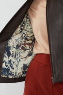 Kim Kadın Vizon Kısa Deri Ceket | Derimod