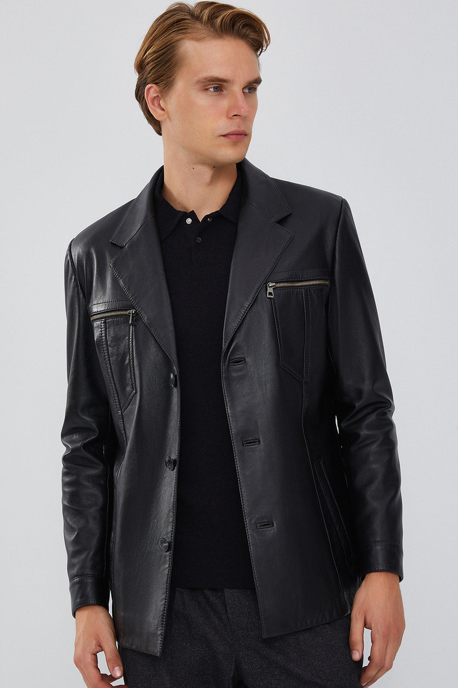 Bernard Men's Leather Jacket 23WGE64951M | Derimod