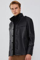 Pascal Erkek Siyah Spor Blazer Deri Ceket | Derimod