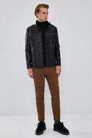 Pascal Erkek Siyah Spor Blazer Deri Ceket | Derimod