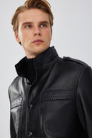 Pascal Erkek Siyah Spor Blazer Deri Ceket | Derimod