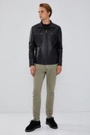 Dexter Erkek Siyah Deri Ceket | Derimod