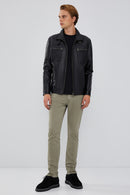 Dexter Erkek Siyah Deri Ceket | Derimod