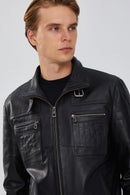 Dexter Erkek Siyah Deri Ceket | Derimod