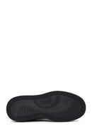 Male Black Lace-Up Thick-Soled Leather Sneaker | Derimod