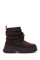 Woman Brown Thick-Soled Fabric Boots | Derimod