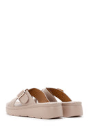 Women's Beige Thick Soled Comfort Slippers | Derimod