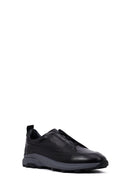 Erkek Siyah Kalın Tabanlı Deri Casual Sneaker | Derimod