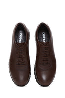 Men's Leather Brown Leather Casual Sneaker | Derimod