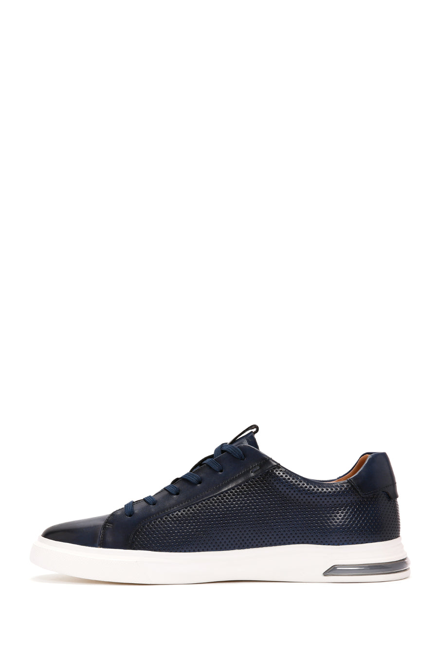 Men's Navy Blue Lace-Up Leather Sneaker