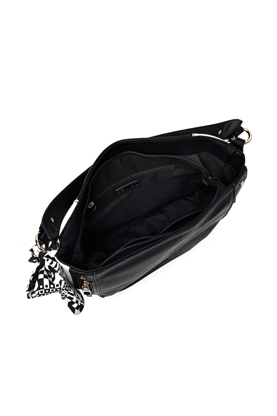 Women's Black Long Strap Classic Shoulder Bag