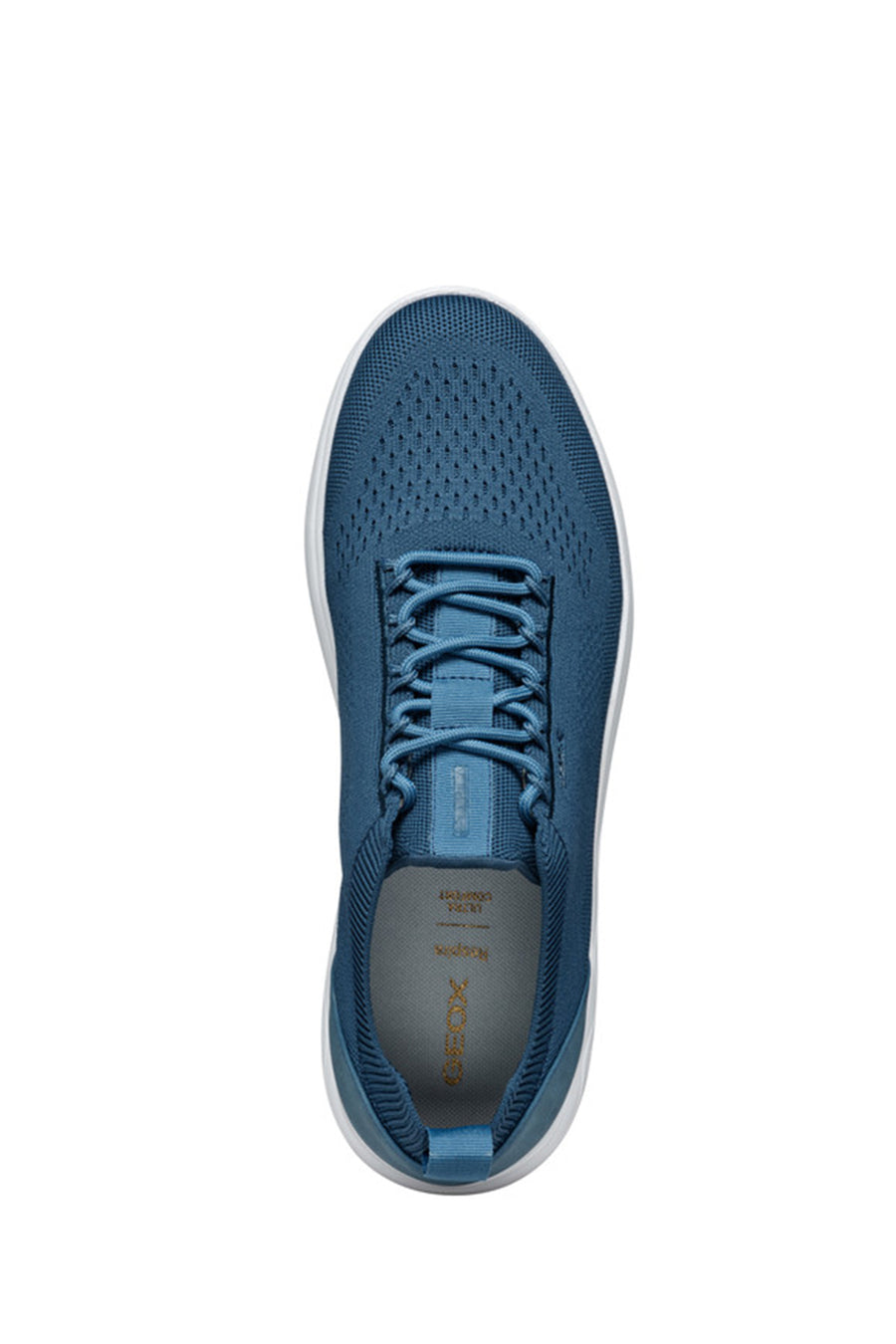 Geox Erkek Mavi U Spherica A - Knitted Text Bağcıklı Kumaş Sneaker