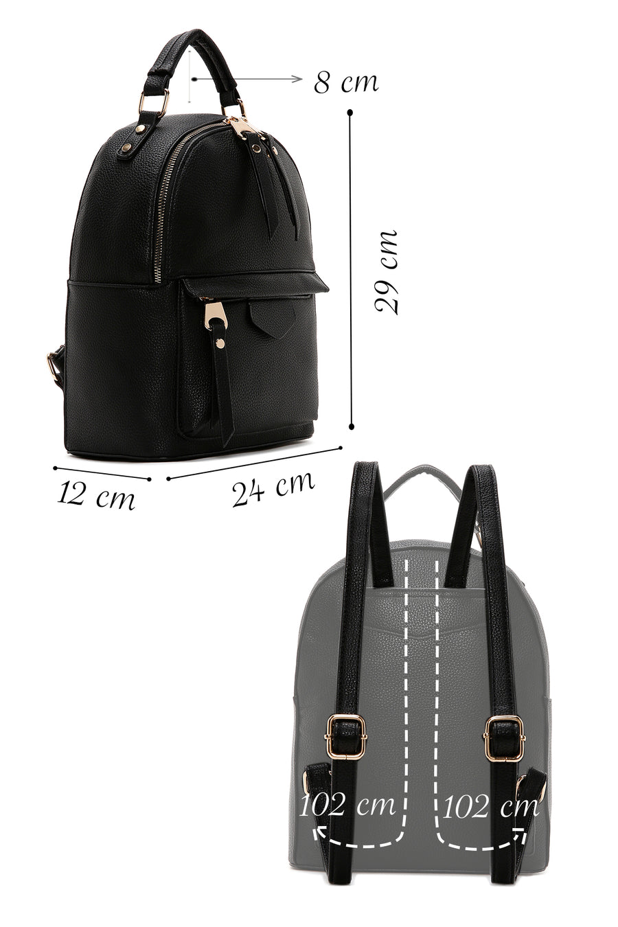 Women's Black Backpack