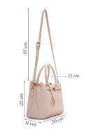 Women's Beige Long Strap Printed Shoulder Bag | Derimod