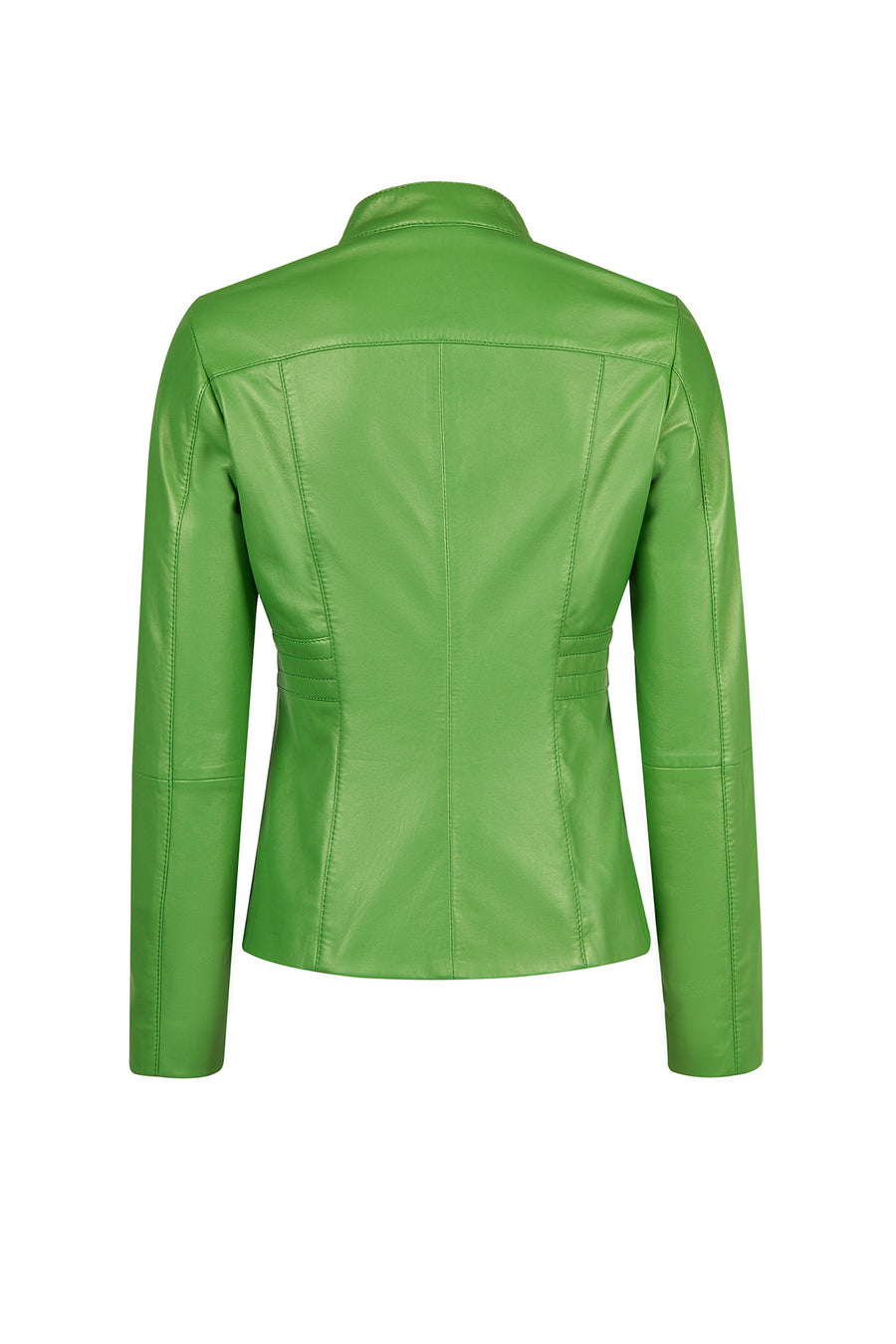 Lydia Woman Green Short Leather Jacket