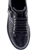 Men's Leather Crocodile Patterned Sneaker | Derimod