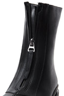 Women's Black Zipper Boots | Derimod