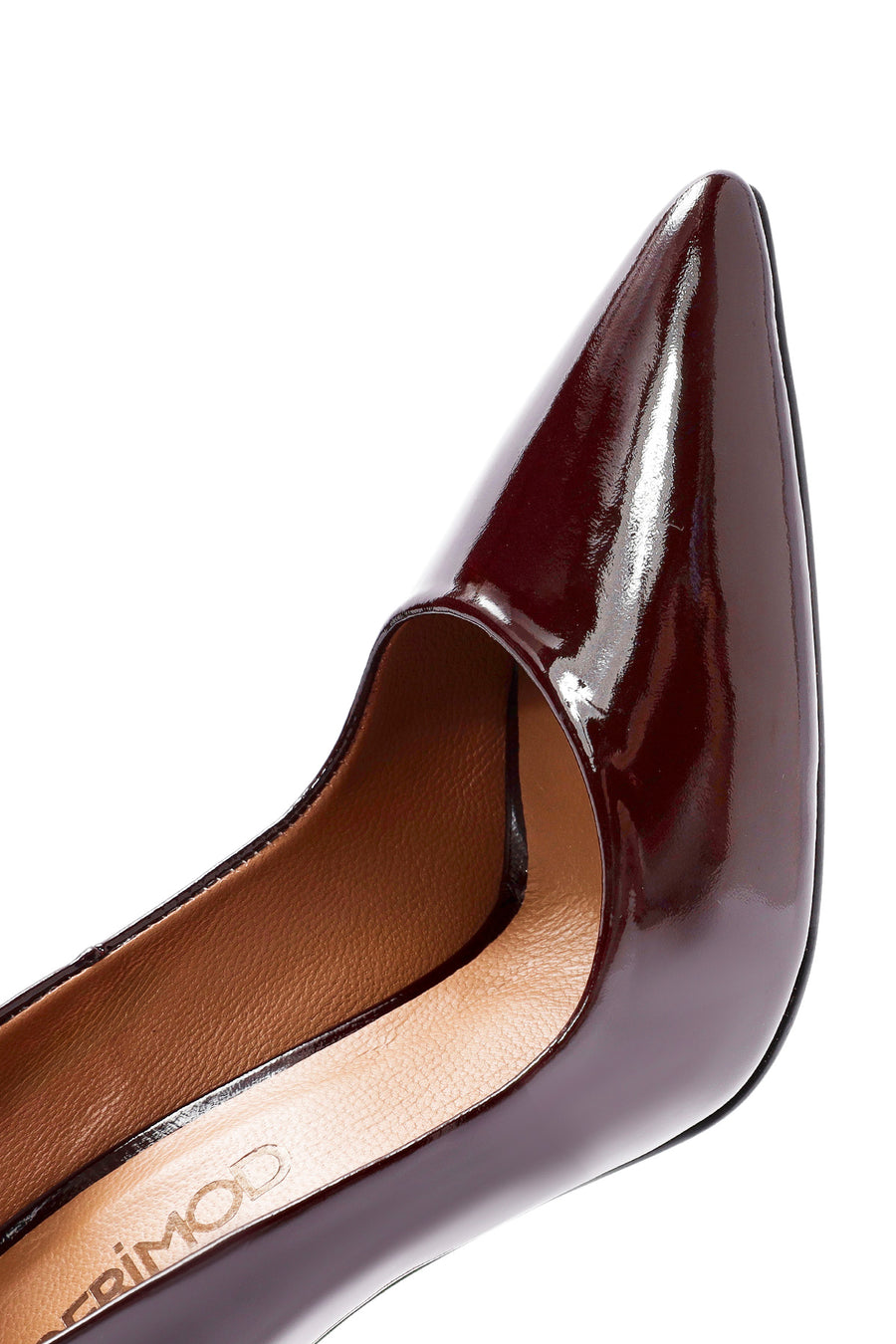 Kadın Bordo Yüksek İnce Topuklu Rugan Deri Stiletto
