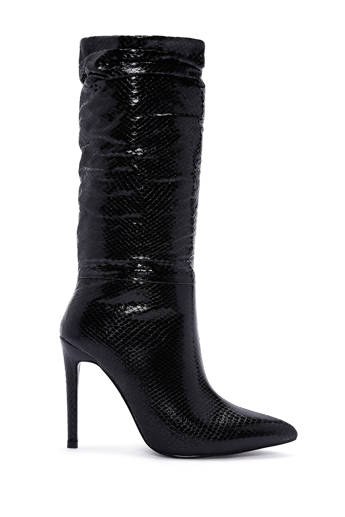 Women's Black Thin Heeled Boots 23WFD4401MY | Derimod