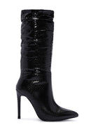 Women's Black Thin Heeled Boots | Derimod