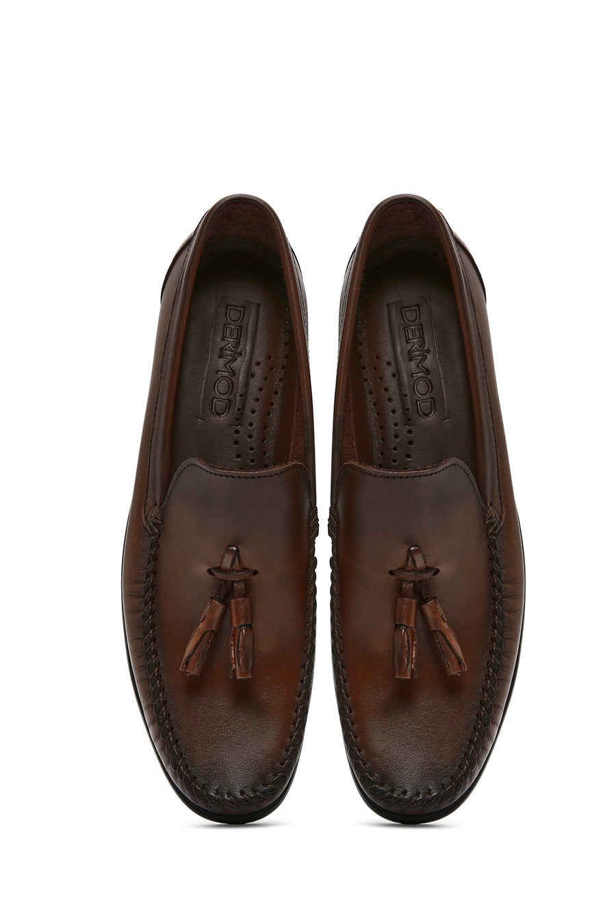 Men's Brown Tasseled Leather Casual Loafer