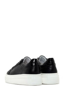 Men's Black Thick Sole Lace Up Leather Sneaker | Derimod