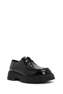 Women's Black Lace-Up Leather Masculine Shoes | Derimod