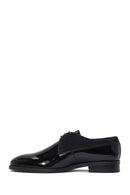 Men's Black Laced Patent Leather Classic Shoes | Derimod