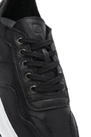 Men's Black Lace-up Leather Sneaker | Derimod