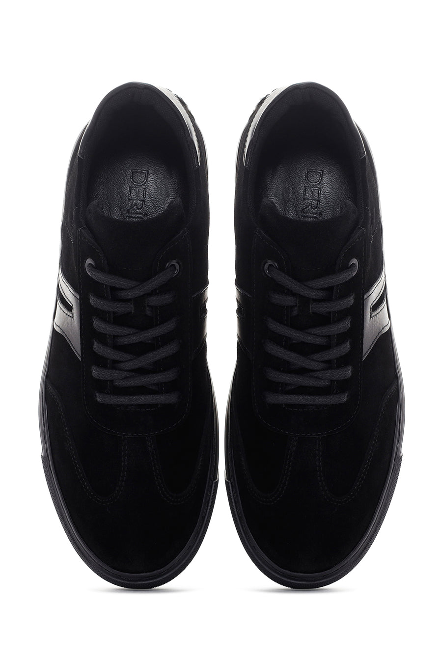 Men's Black Suede Leather Sneaker
