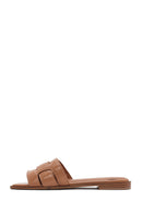 Women's Tan Casual Slippers | Derimod