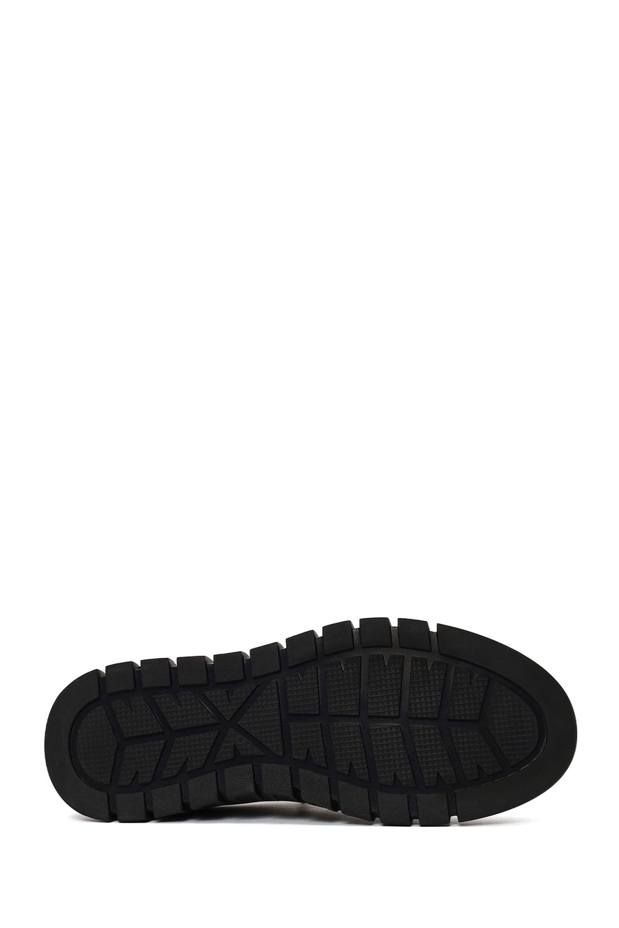 Erkek Siyah Bağcıklı Kalın Tabanlı Nubuk Deri Sneaker
