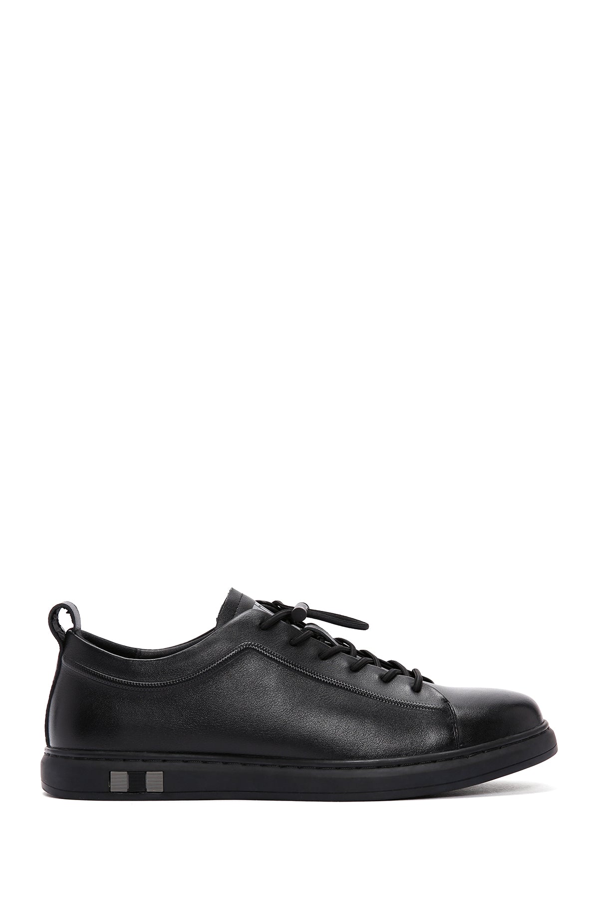 Erkek Siyah Bağcıklı Deri Sneaker 24SFD691918 | Derimod