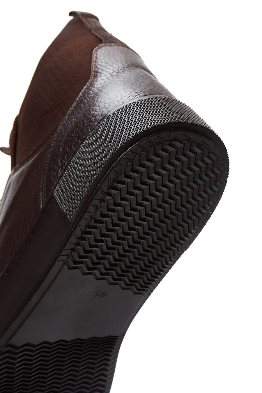Men's Brown Leather High Top Sneaker