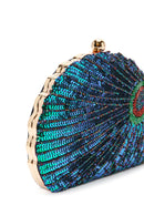 Women's Blue Long Chain Strap Sequin Crossbody Bag | Derimod