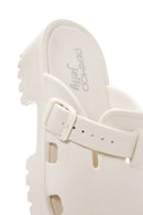 Women's White Jelly Thick Soled Slippers | Derimod