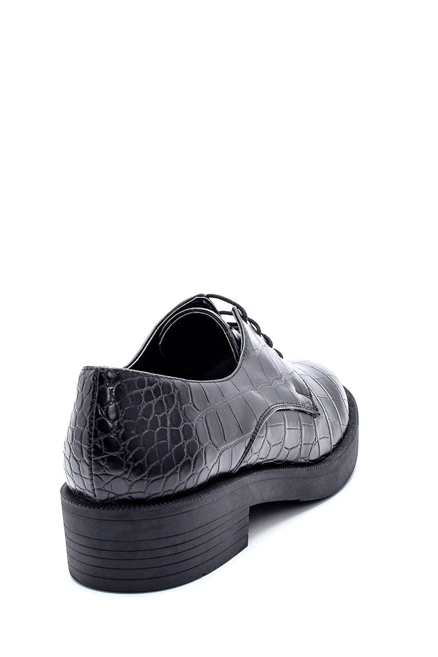 Women's Crocodile Patterned Masculine Shoes