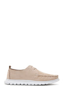 Men's Beige Nubuck Leather Casual Shoes | Derimod