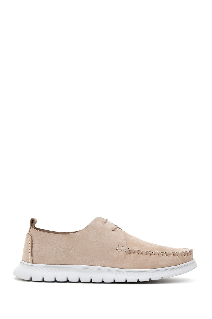 Men's Beige Nubuck Leather Casual Shoes 23SFD6817V3 | Derimod