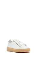Erkek Beyaz Bağcıklı Deri Sneaker | Derimod