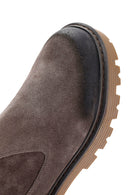 Men's Brown Zippered Suede Leather Casual Boots | Derimod