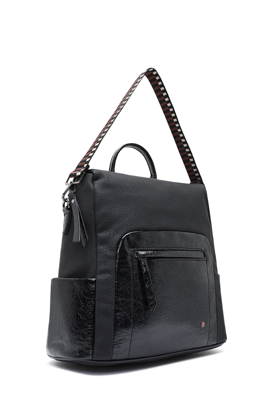 Women's Black Shoulder Strap Casual Backpack