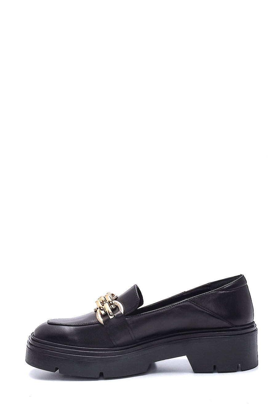 Kadın Deri Zincirli Loafer