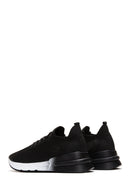 Women's Black Thick Soled Fabric Sneaker | Derimod