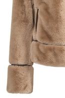 Livigno Woman Beige Short Teddy Coats | Derimod