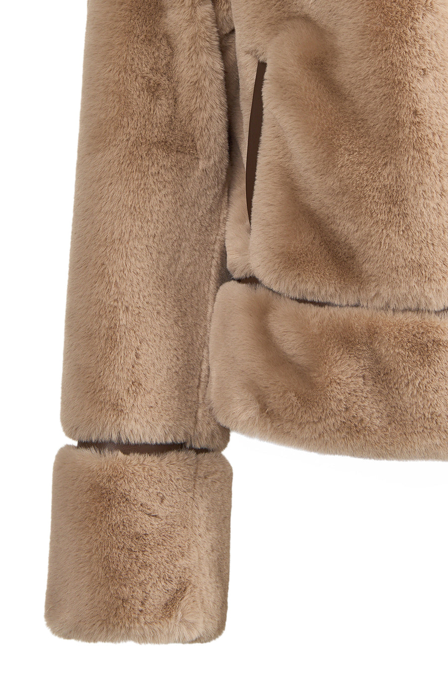 Livigno Woman Beige Short Teddy Coats