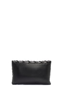 Women's Black Long Strap Braided Clutch Bag | Derimod